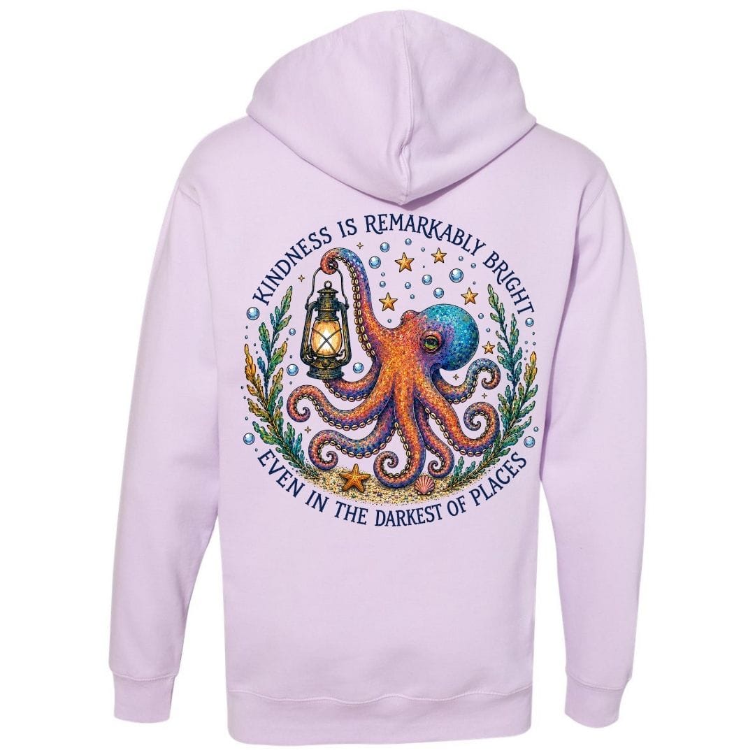 Mountains & Mermaids Remarkably Kind Pullover Hoodie Small / Lavender