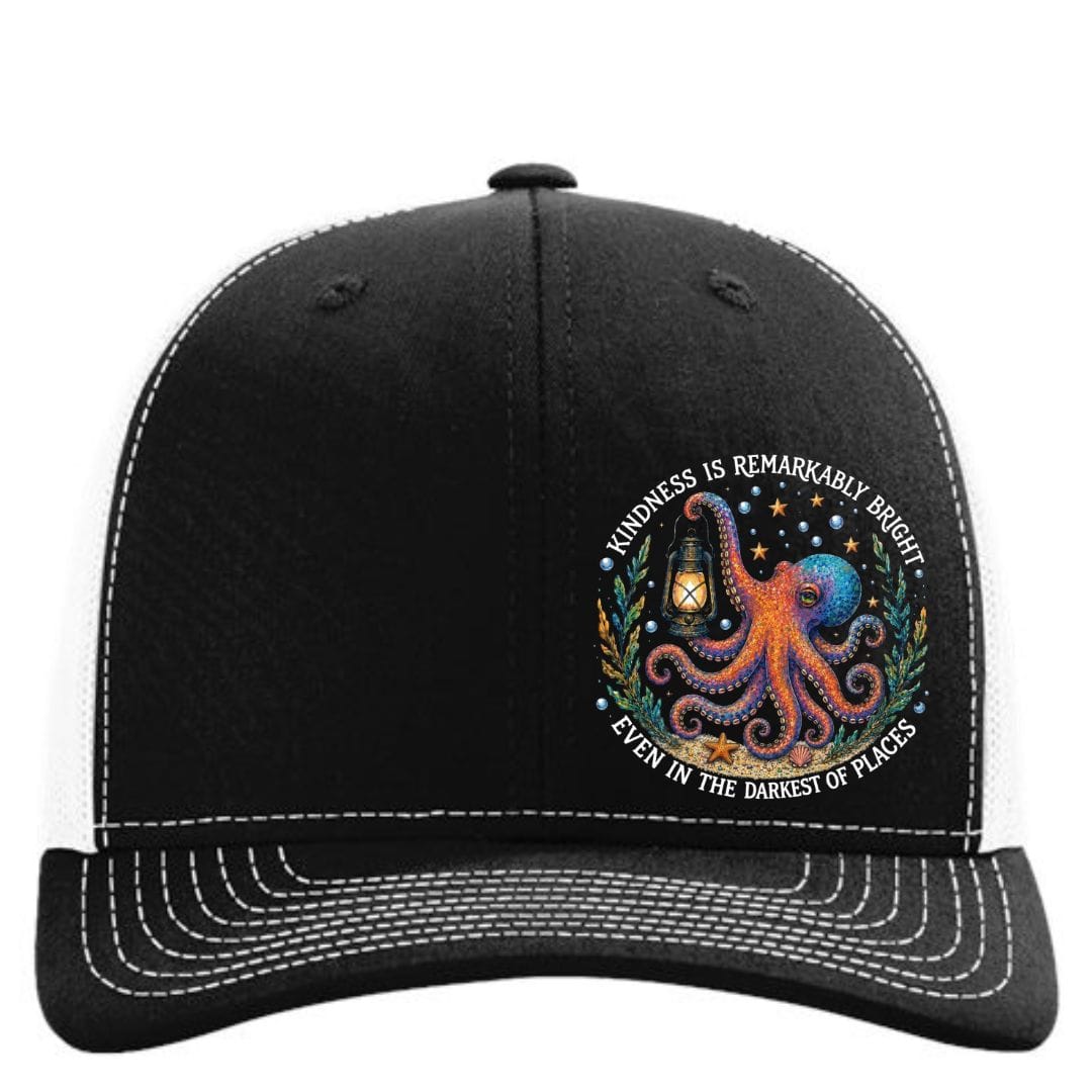 Mountains & Mermaids Remarkably Kind Trucker Hat Black/White