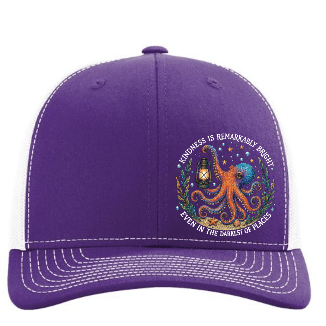 Mountains & Mermaids Remarkably Kind Trucker Hat Purple