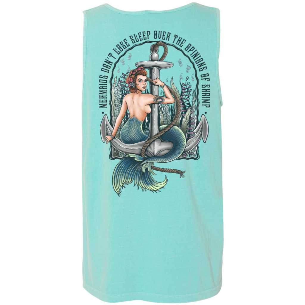 Mountains & Mermaids Rosie The Riveter Boyfriend Tank (Chalky Mint) Small MM3327