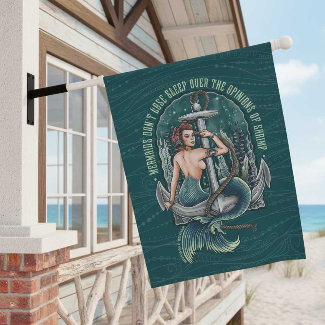 Mountains &amp; Mermaids Rosie The Riveter Flag 24.5'' × 32'' 17218582590986040127