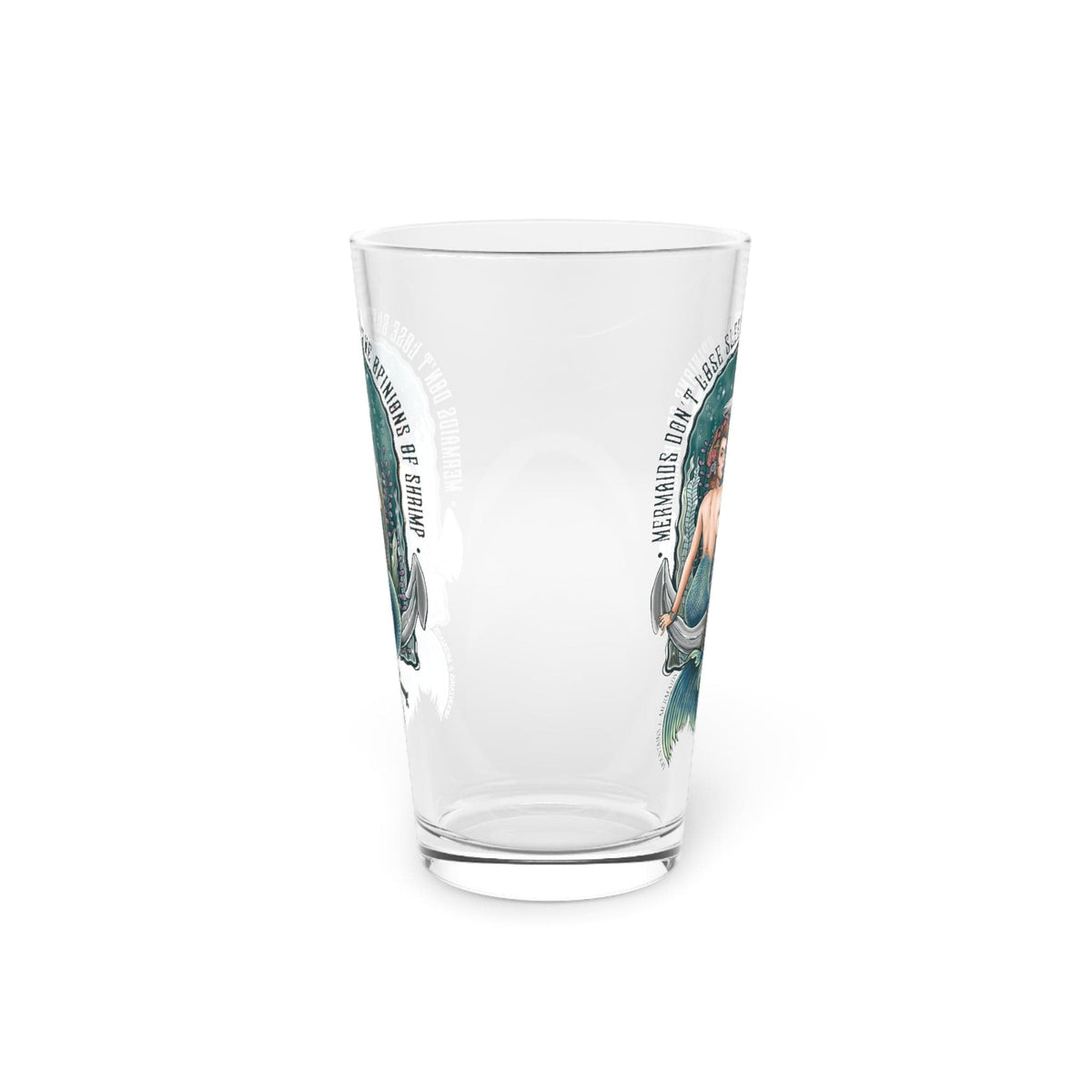 Mountains & Mermaids Rosie The Riveter Pint Glass, 16oz 16oz 54331703901224073957