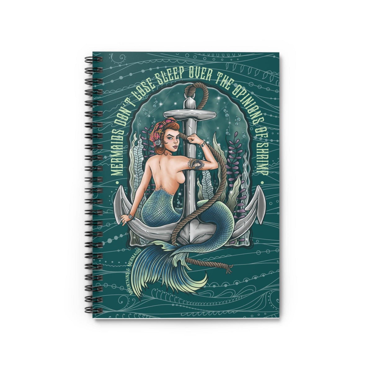 Mountains &amp; Mermaids Rosie The Riveter Spiral Notebook - Ruled Line One Size 22754391546861471132