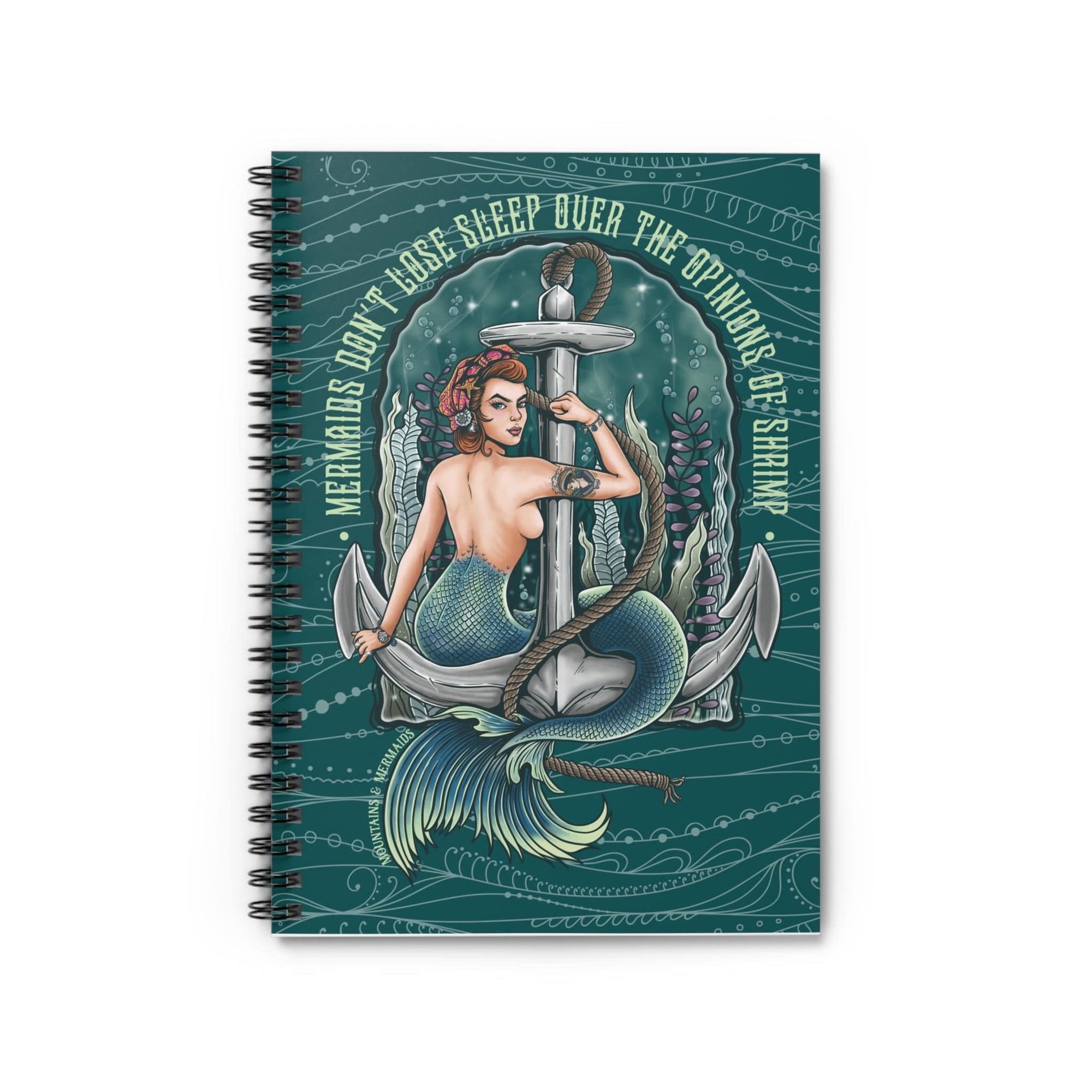 Mountains & Mermaids Rosie The Riveter Spiral Notebook - Ruled Line One Size 22754391546861471132
