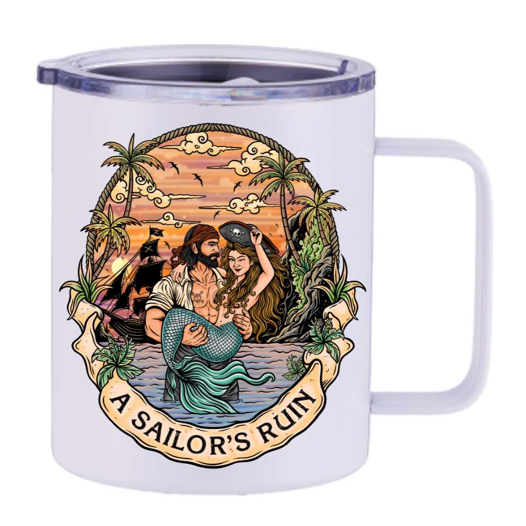 Mountains &amp; Mermaids Sailor&#39;s Ruin Insulated Travel Mug