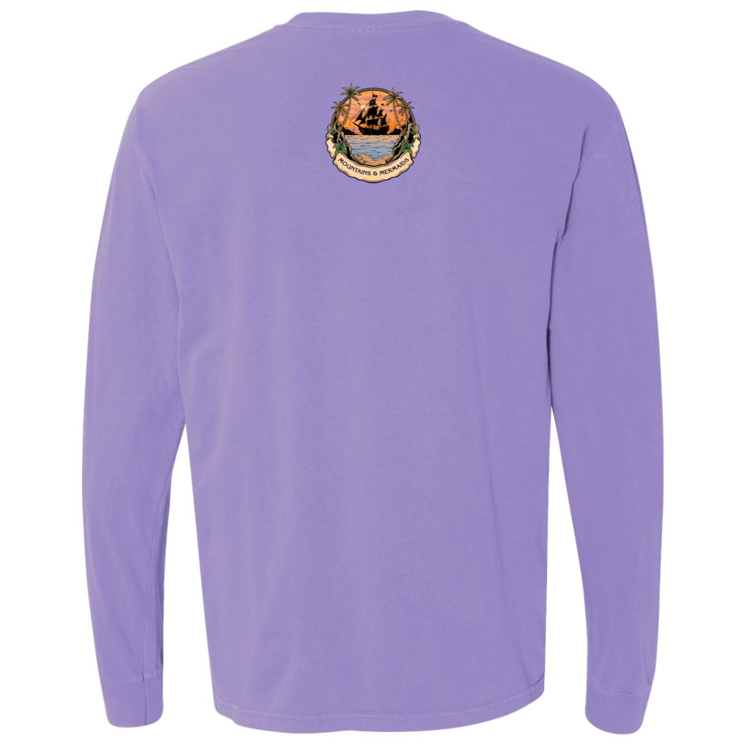 Mountains & Mermaids Sailor's Ruin Long Sleeve T-Shirt (Violet) Small