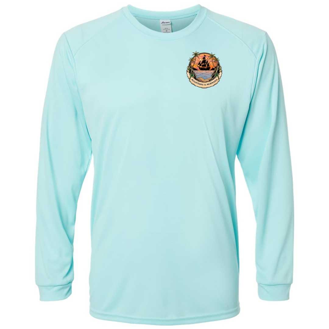 Mountains & Mermaids Sailor's Ruin Performance Sun Shirt (Aqua) Small