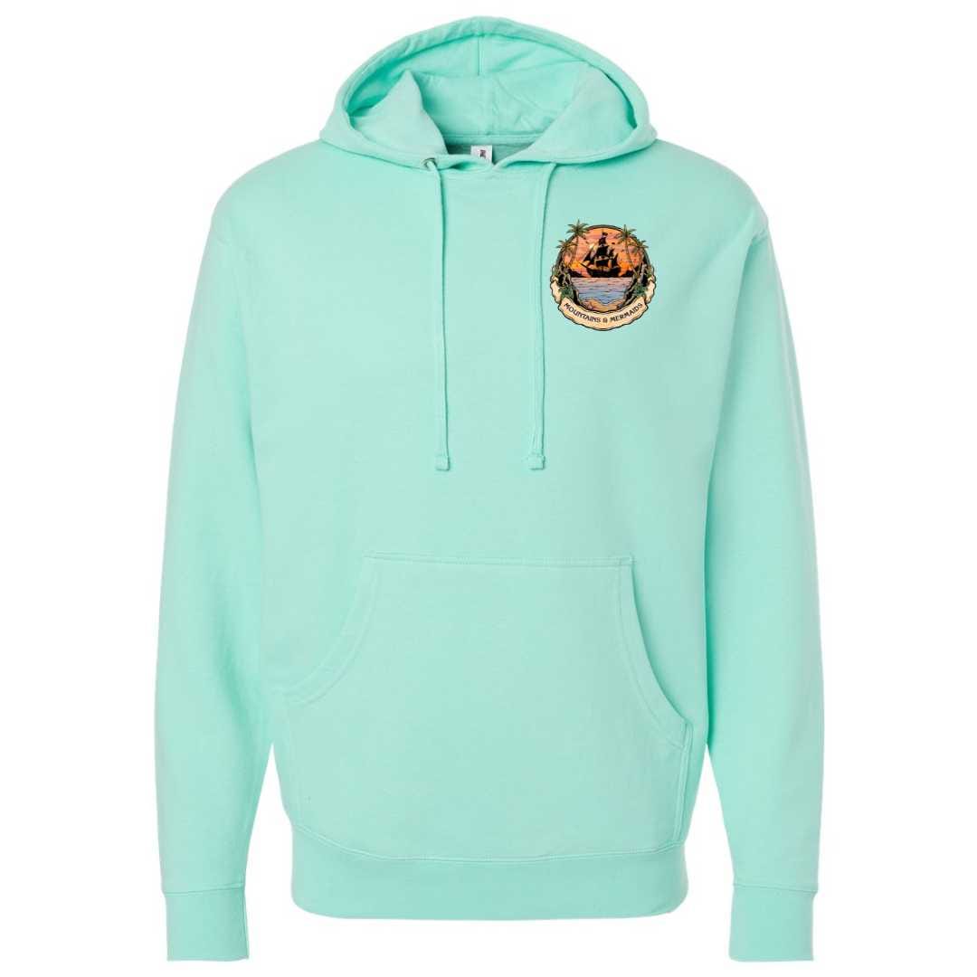 Mountains & Mermaids Sailor's Ruin Pullover Hoodie (Mint) Small