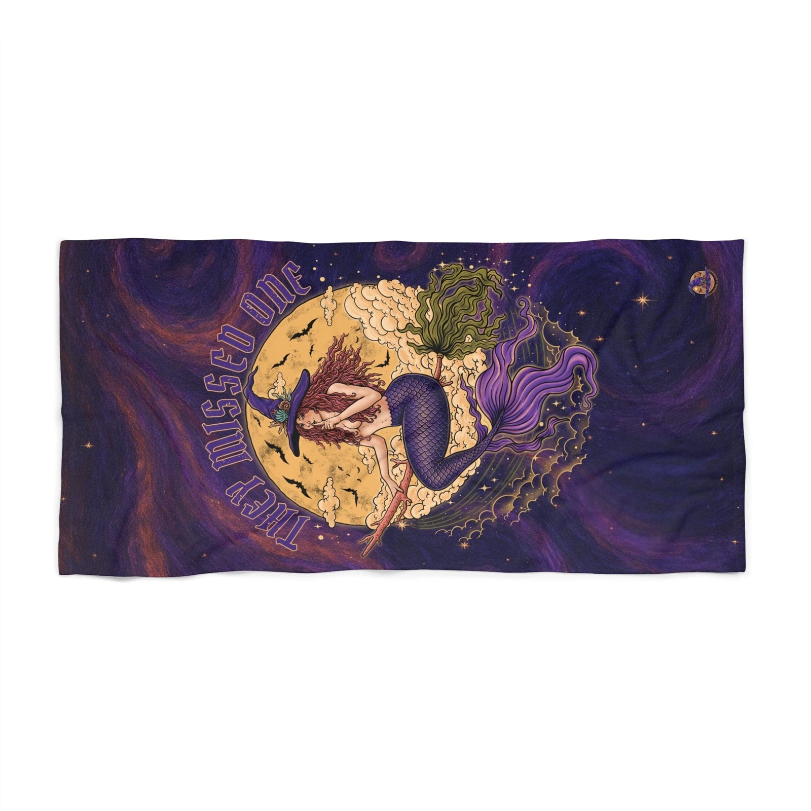 Mountains & Mermaids Salem Siren Beach Towel 36" × 72" 15837261737691316596