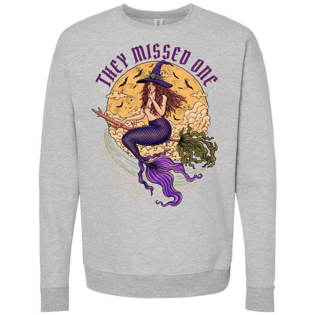 Mountains & Mermaids Salem Siren Crewneck Sweatshirt (Gray) Small