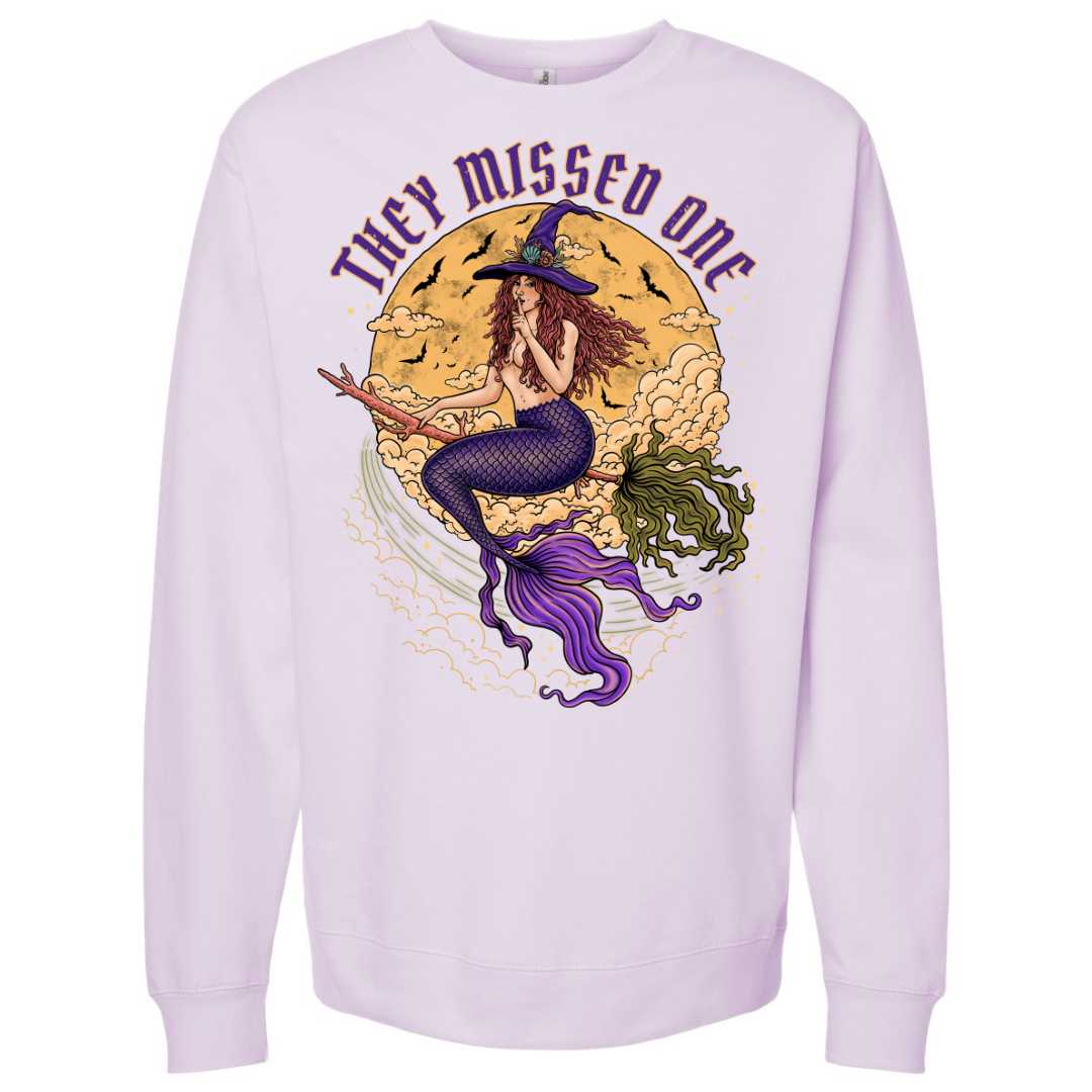 Mountains &amp; Mermaids Salem Siren Crewneck Sweatshirt (Lavender) Small