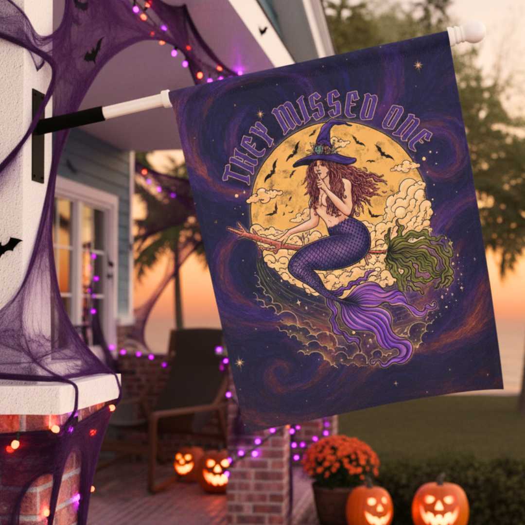 Mountains & Mermaids Salem Siren Flag 24.5'' × 32'' 25001362557437191174