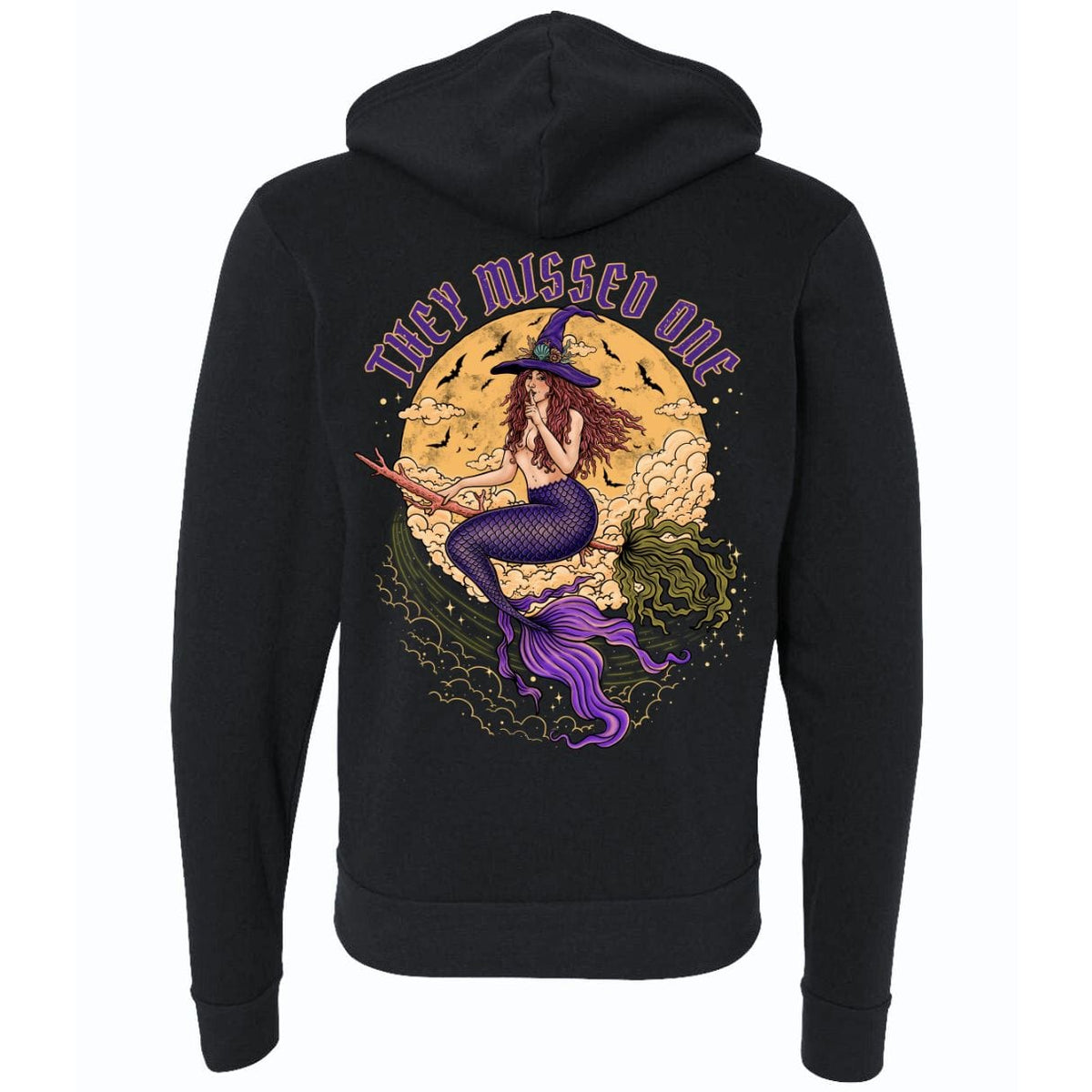 Mountains &amp; Mermaids Salem Siren Full Zip Fleece Hoodie (Black) S