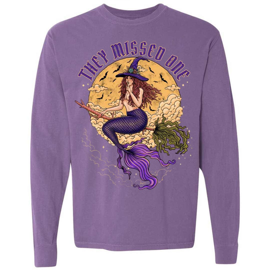 Mountains &amp; Mermaids Salem Siren Long Sleeve T-Shirt (Violet) Small