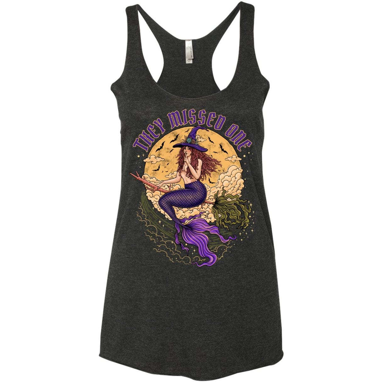 Mountains & Mermaids Salem Siren Racerback Tank (Black) Small