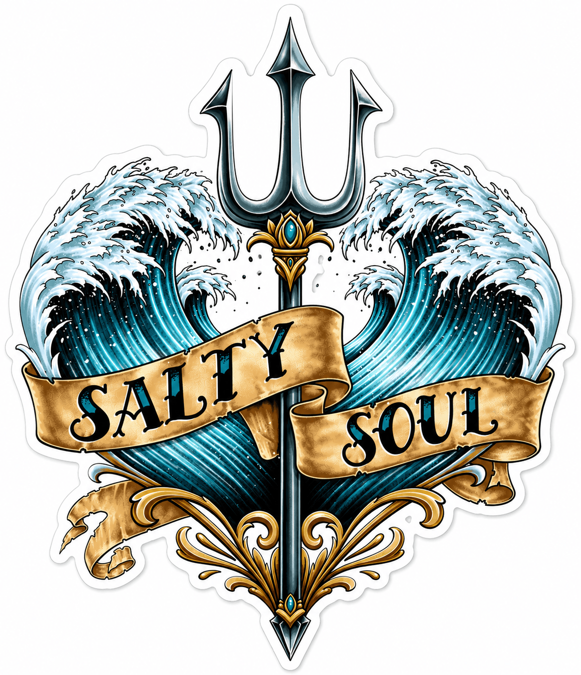 Mountains & Mermaids Salty Soul Decal