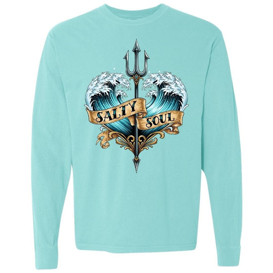 Mountains & Mermaids Salty Soul Long Sleeve T-Shirt Small / Chalky Mint