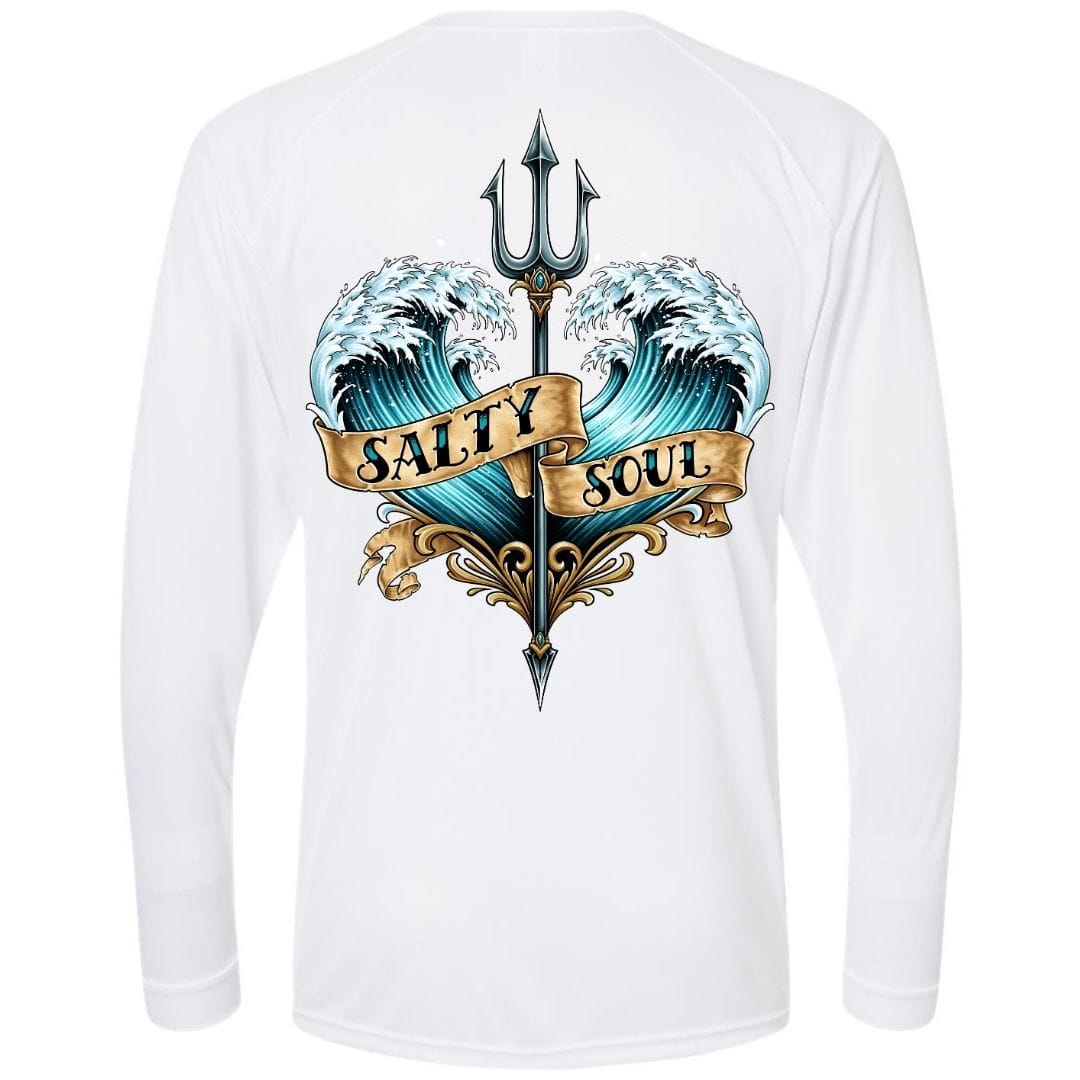 Mountains & Mermaids Salty Soul Performance Sun Shirt Small / White