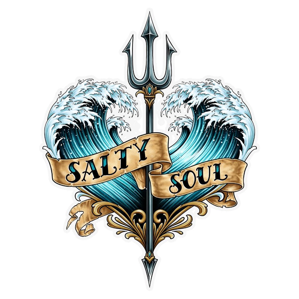Mountains &amp; Mermaids Salty Soul Sticker