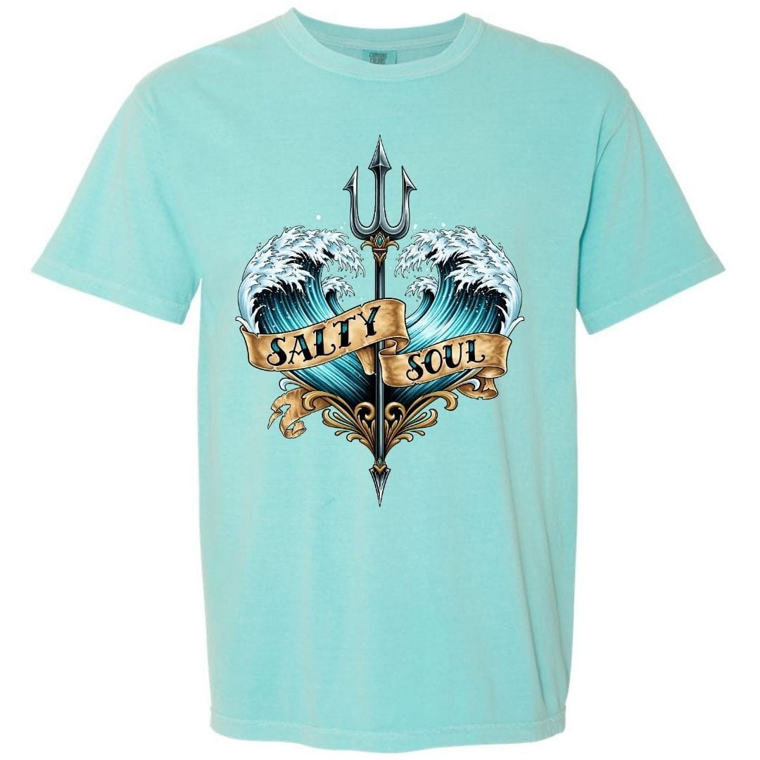 Mountains & Mermaids Salty Soul T-Shirt Small / Chalky Mint