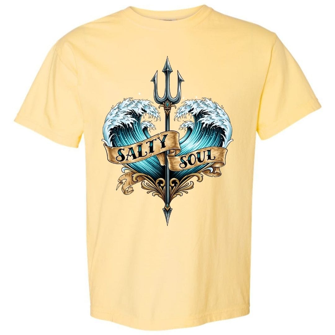 Mountains & Mermaids Salty Soul T-Shirt Small / Sunshine