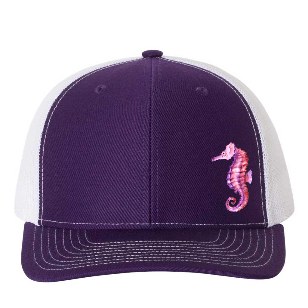 Mountains & Mermaids Seahorse Trucker Hat Purple/White Purple / White MM1603
