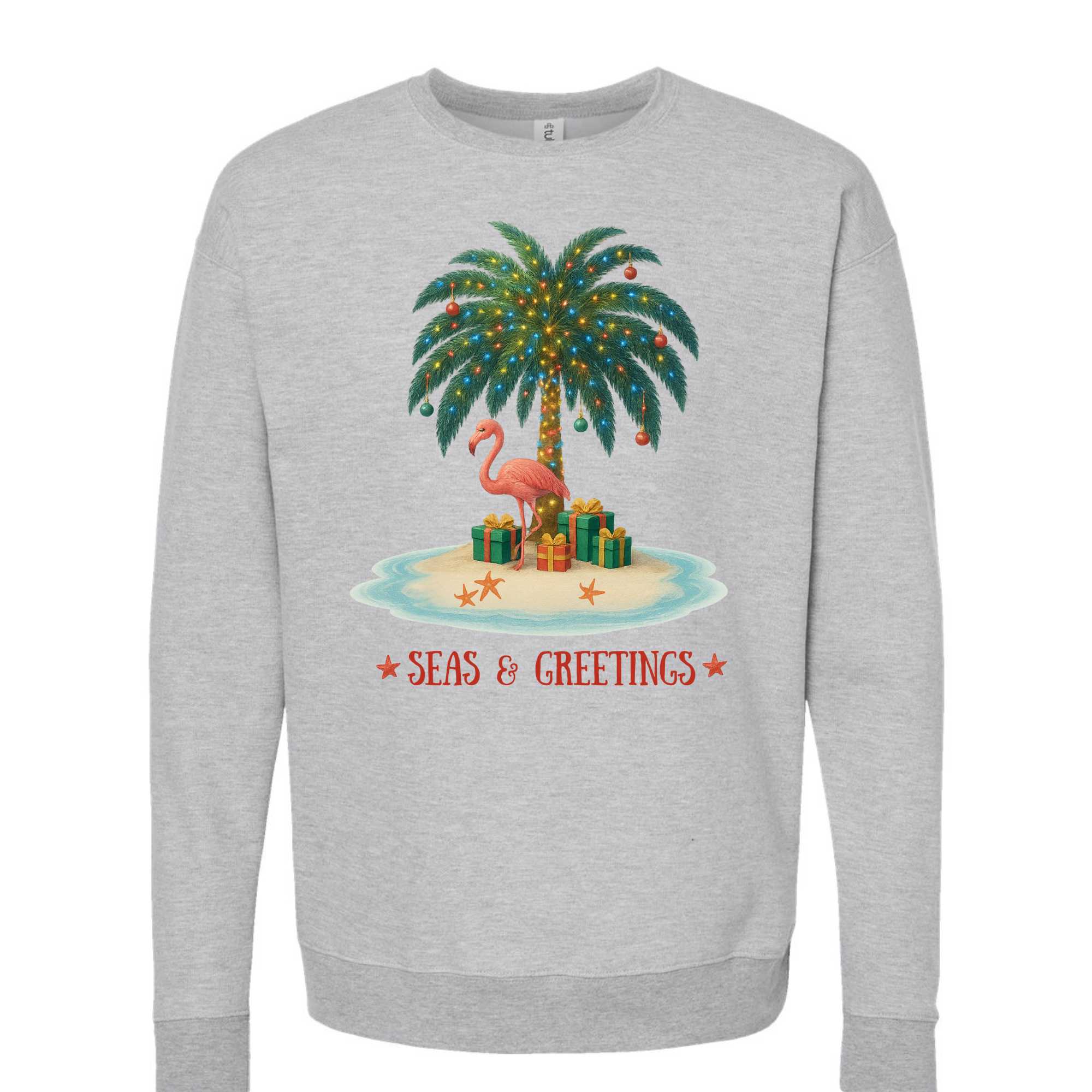 Mountains & Mermaids Seas & Greetings Crewneck Sweatshirt Small / Gray