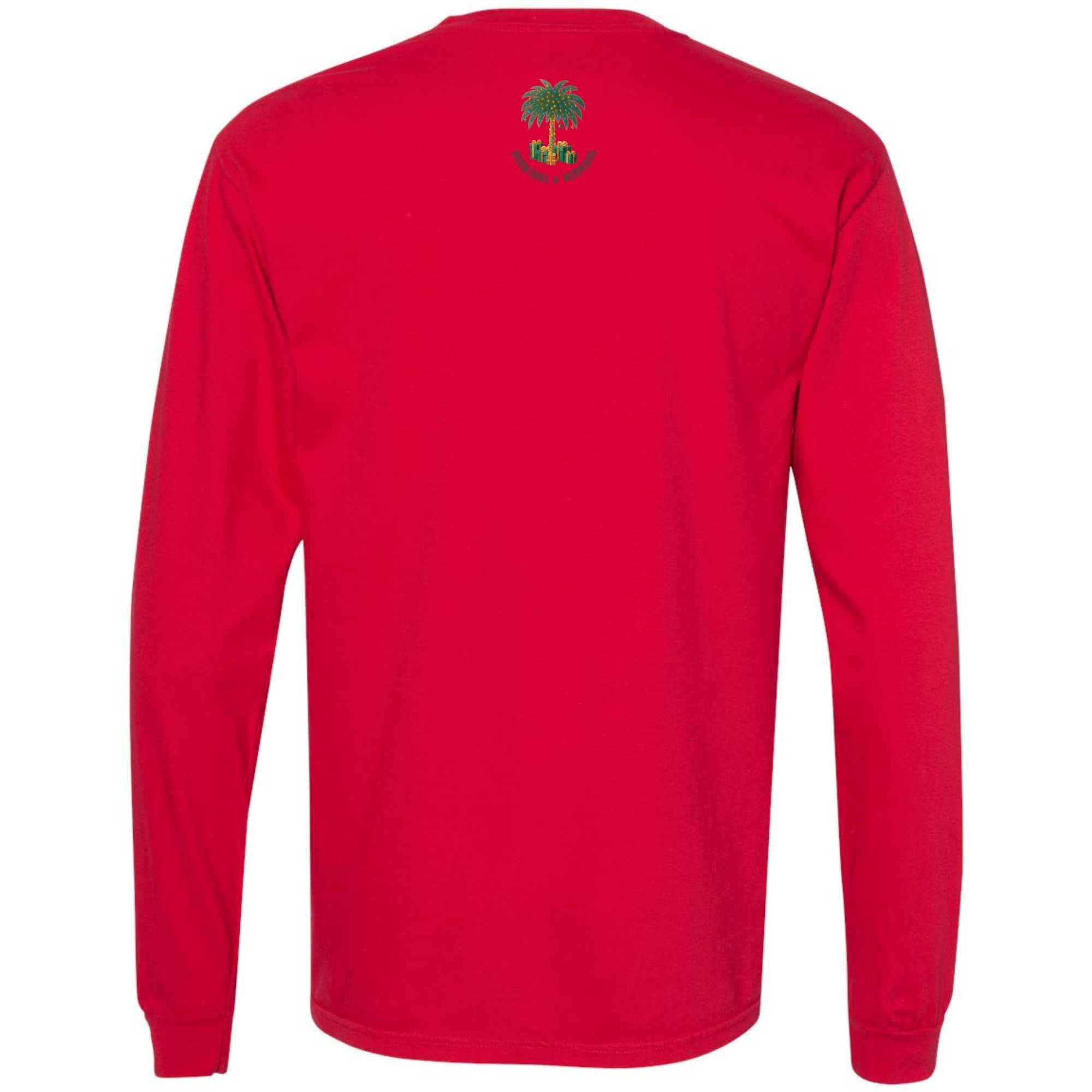 Mountains & Mermaids Seas & Greetings Long Sleeve T-Shirt Small / Red