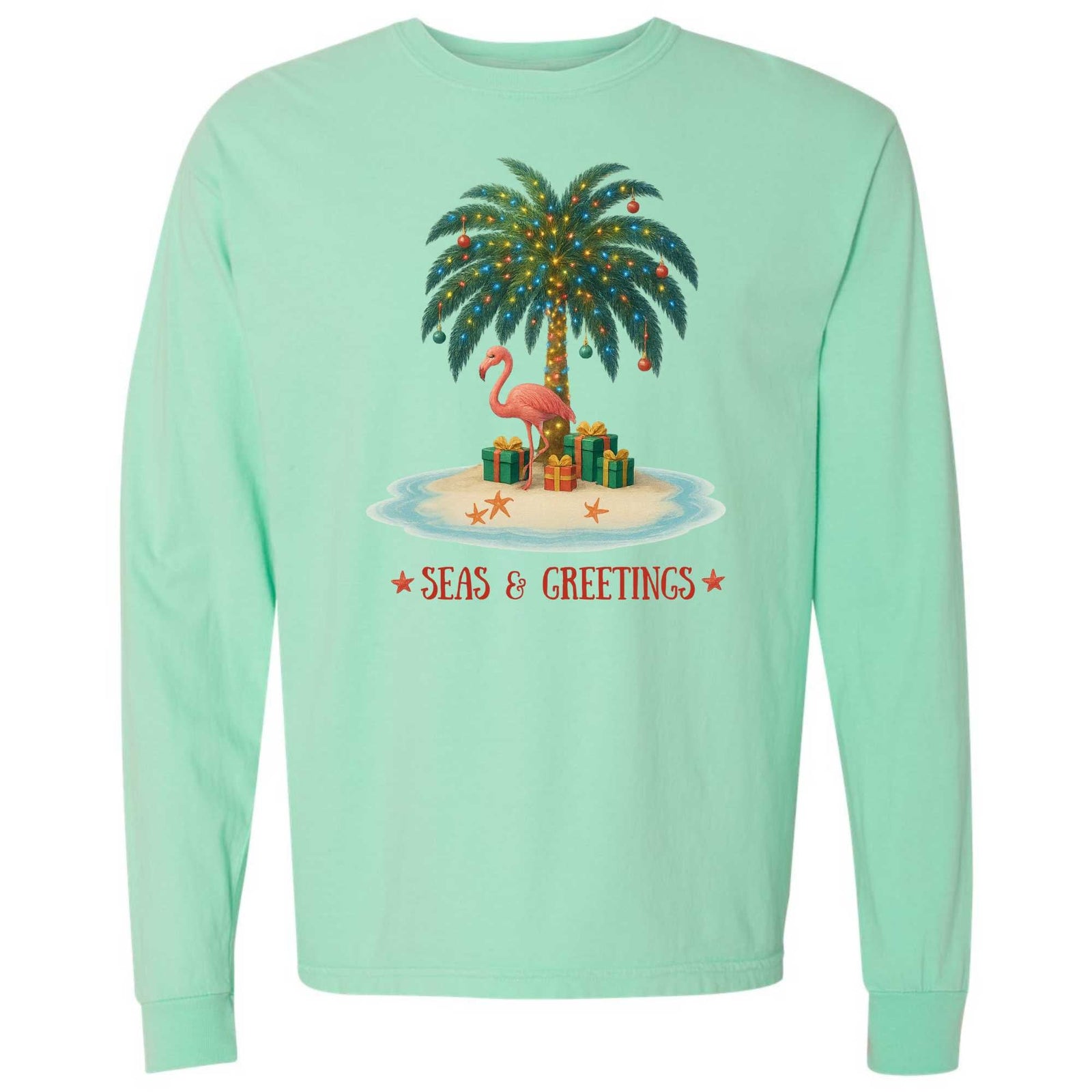Mountains & Mermaids Seas & Greetings Long Sleeve T-Shirt Small / Island Reef