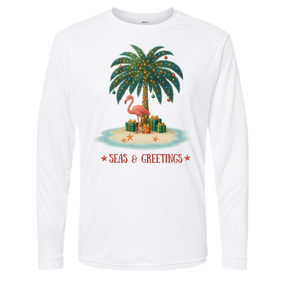 Mountains & Mermaids Seas & Greetings Performance Sun Shirt Small / White