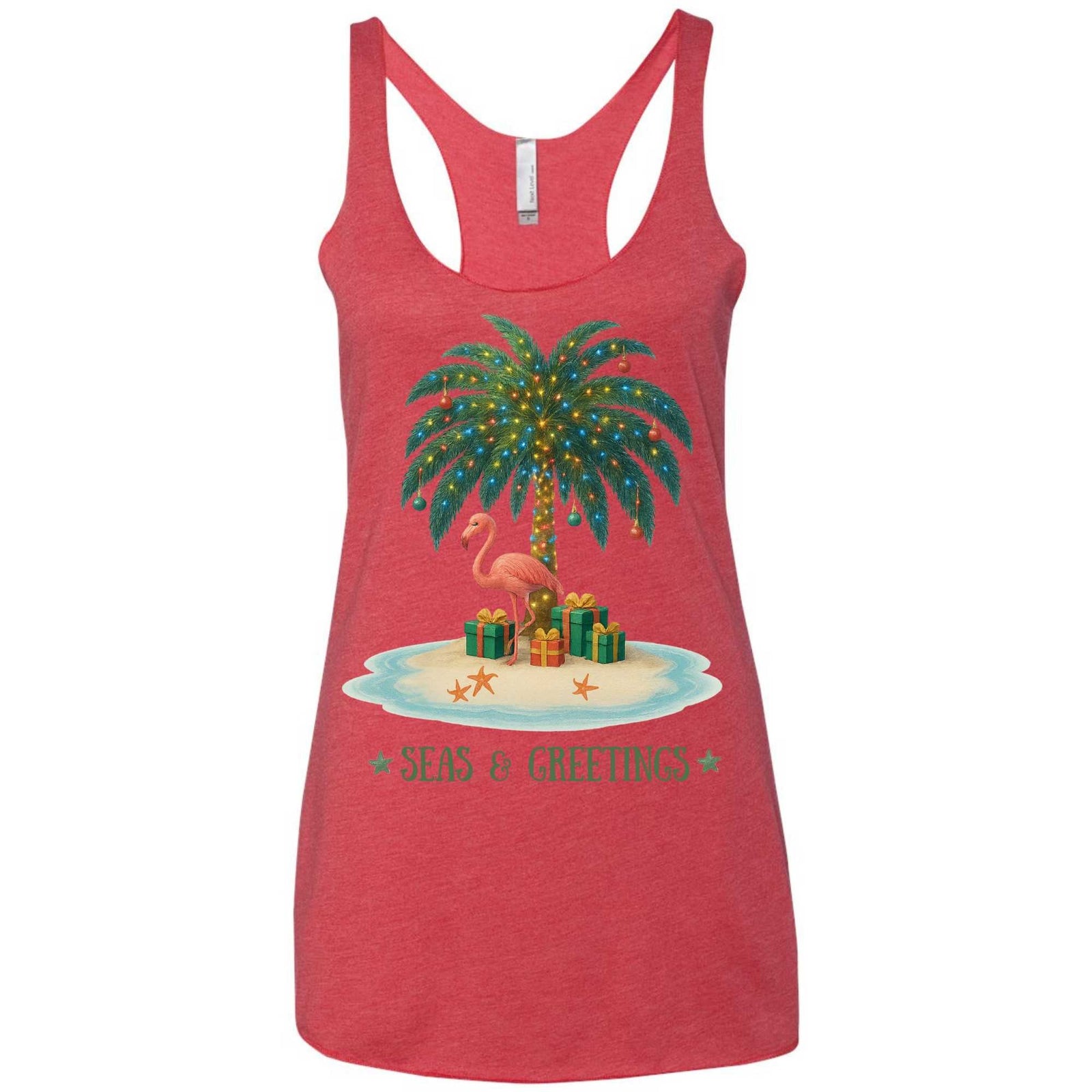 Mountains & Mermaids Seas & Greetings Racerback Tank Small / Vintage Red
