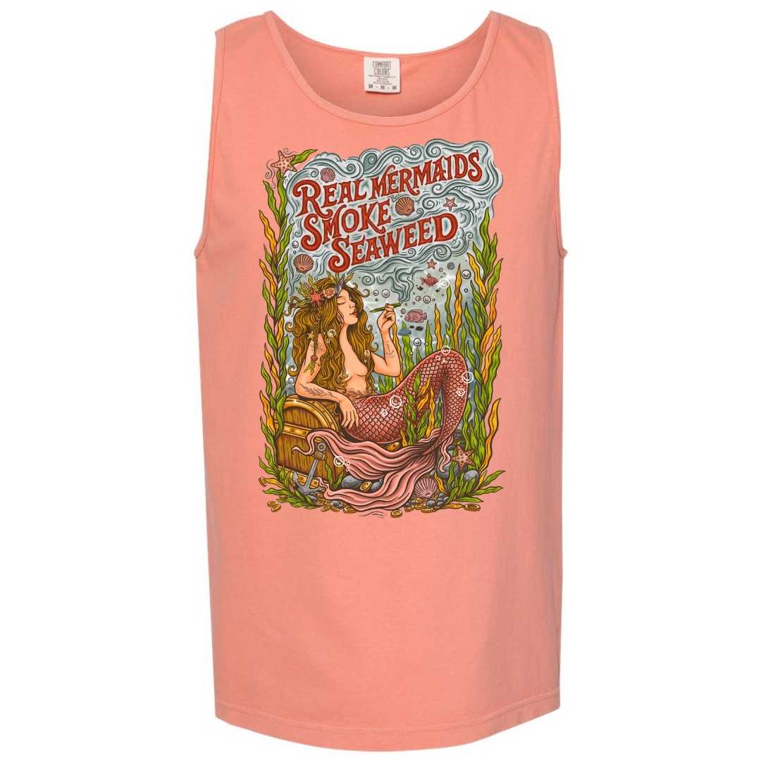 Mountains &amp; Mermaids Seaweed Siren Boyfriend Tank (Terracotta) Small MM4600