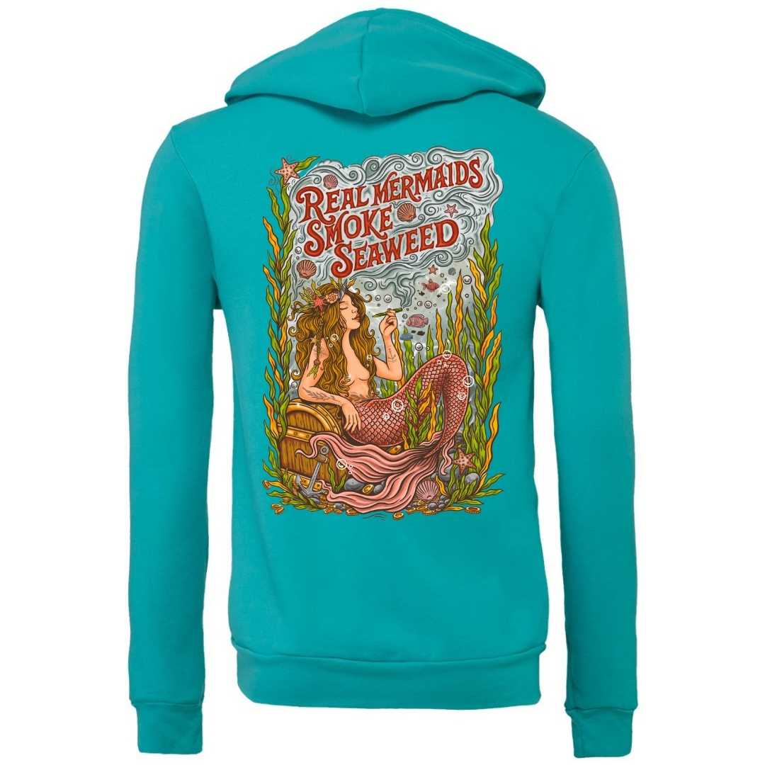 Mountains & Mermaids Seaweed Siren Fleece Zip Hoodie (Teal) Small MM4518