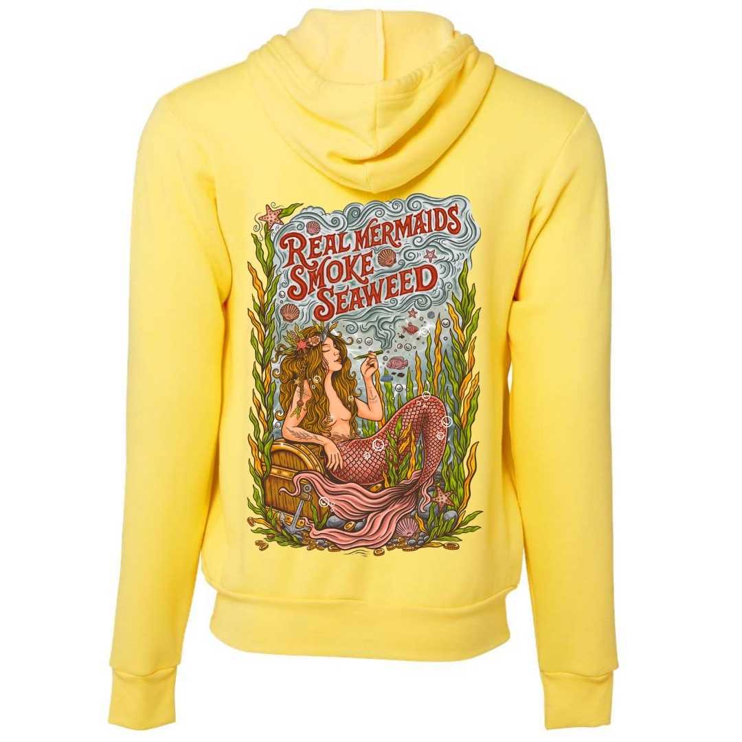 Mountains & Mermaids Seaweed Siren Fleece Zip Hoodie (Yellow) Small MM4512