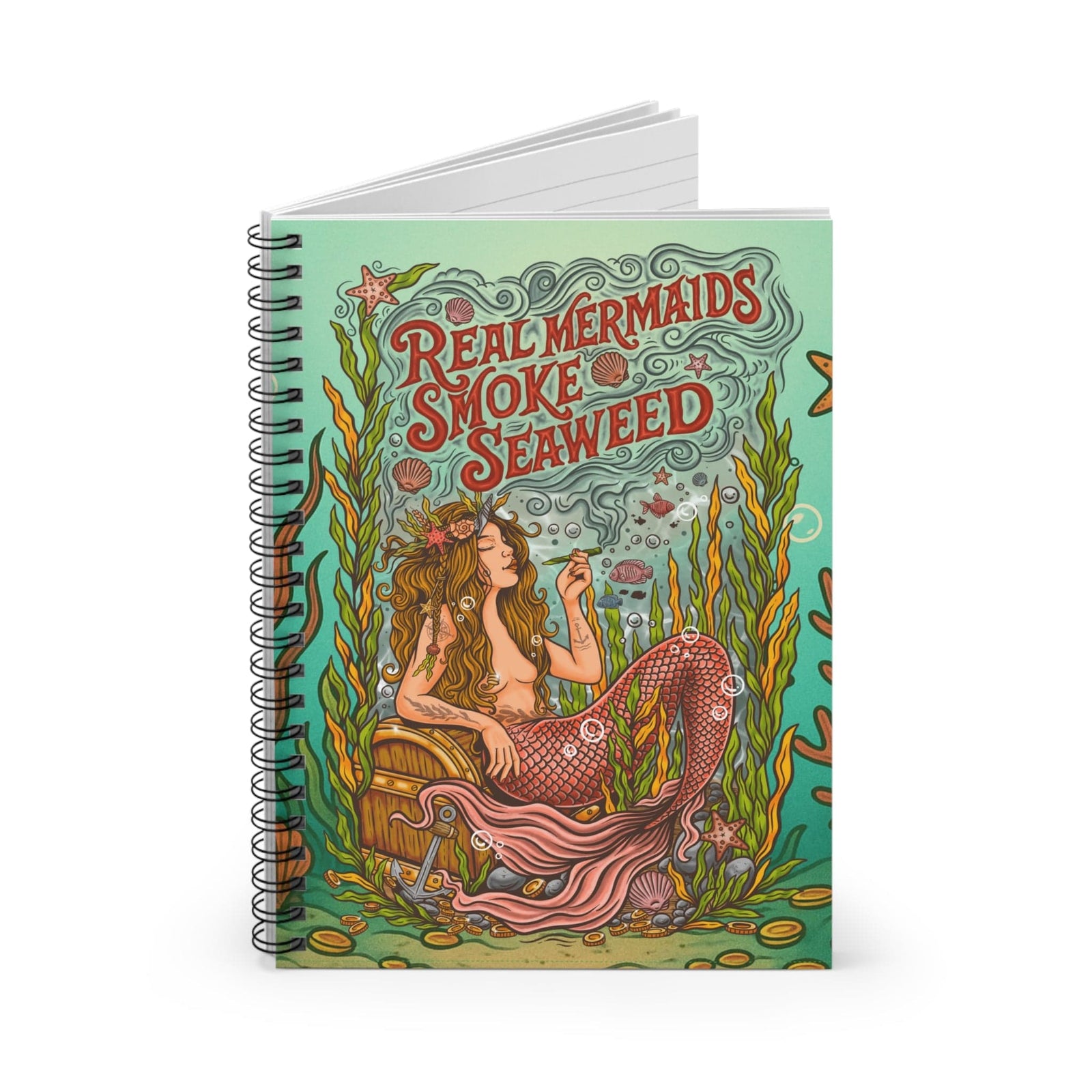 Mountains & Mermaids Seaweed Siren Notebook Ocean Teal One Size 28748982490302183428