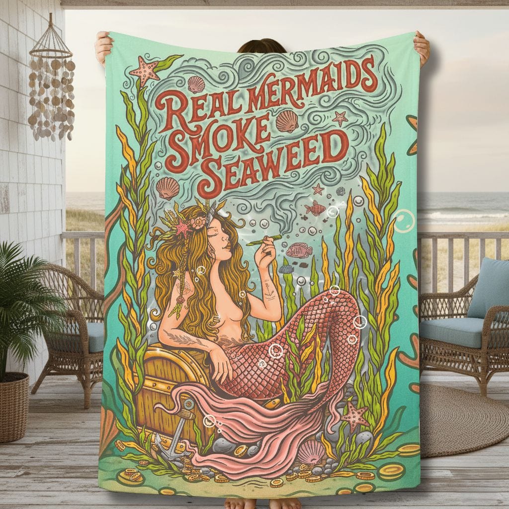 Mountains & Mermaids Seaweed Siren Plush Blanket