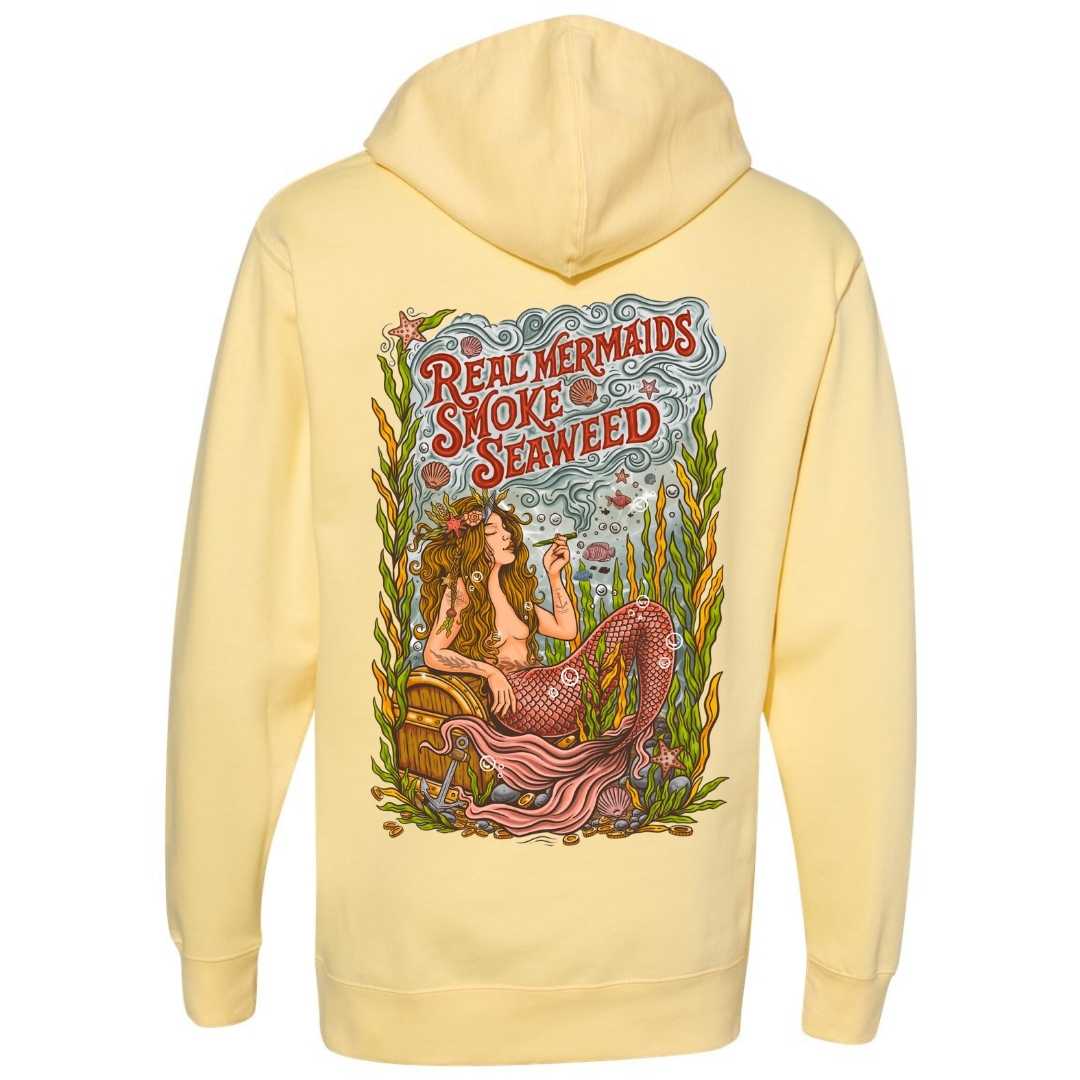 Mountains &amp; Mermaids Seaweed Siren Pullover Hoodie (Butter) Small MM4524