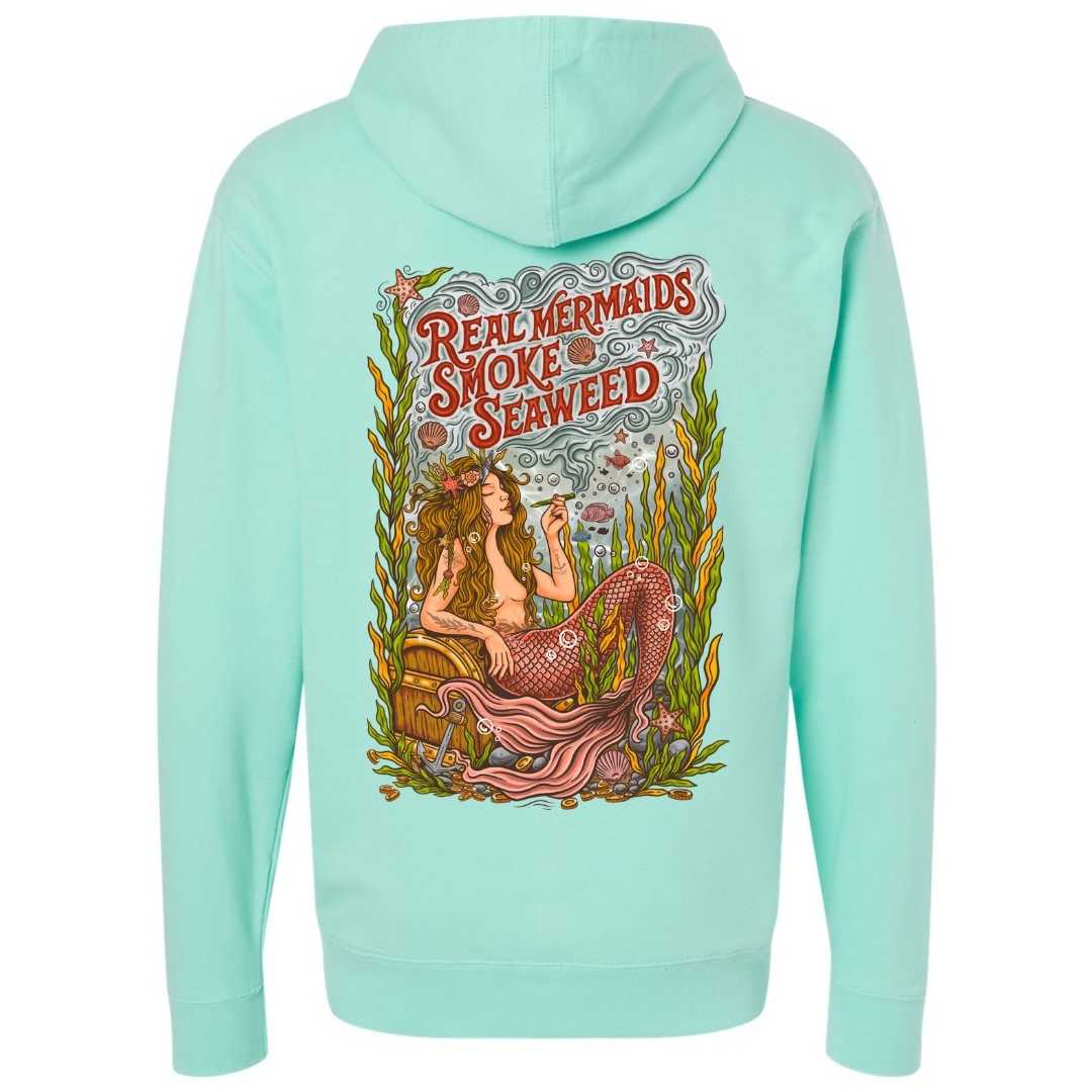 Mountains &amp; Mermaids Seaweed Siren Pullover Hoodie (Mint) Small MM4530
