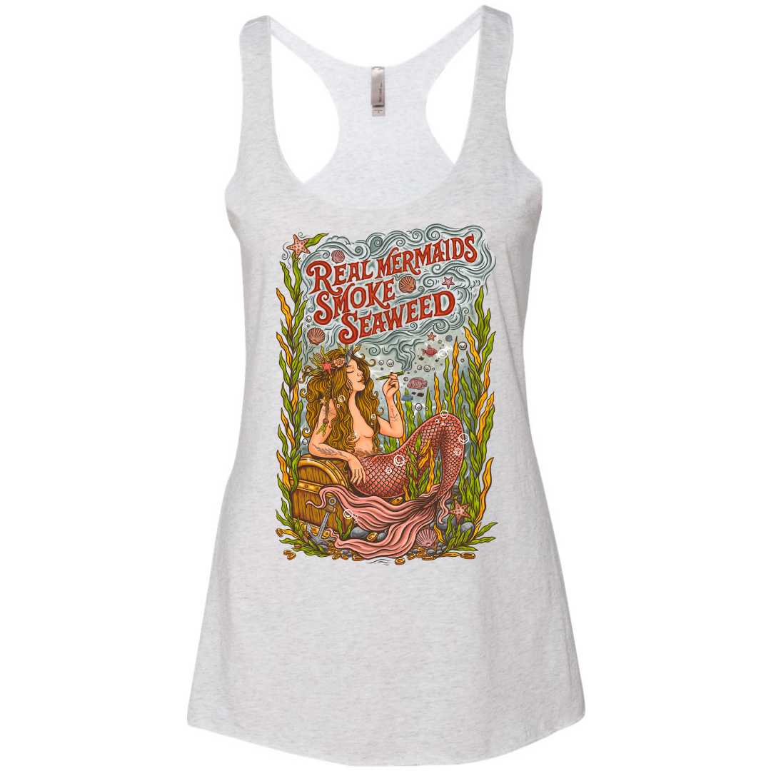 Mountains & Mermaids Seaweed Siren Racerback Tank (Gray) Small MM4611
