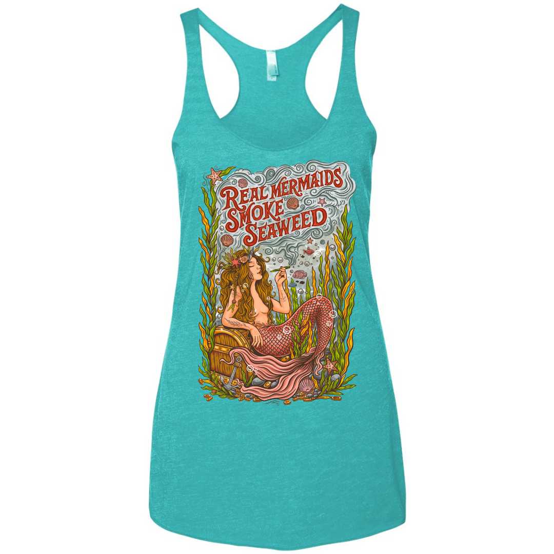 Mountains &amp; Mermaids Seaweed Siren Racerback Tank (Tahiti) Small MM4606
