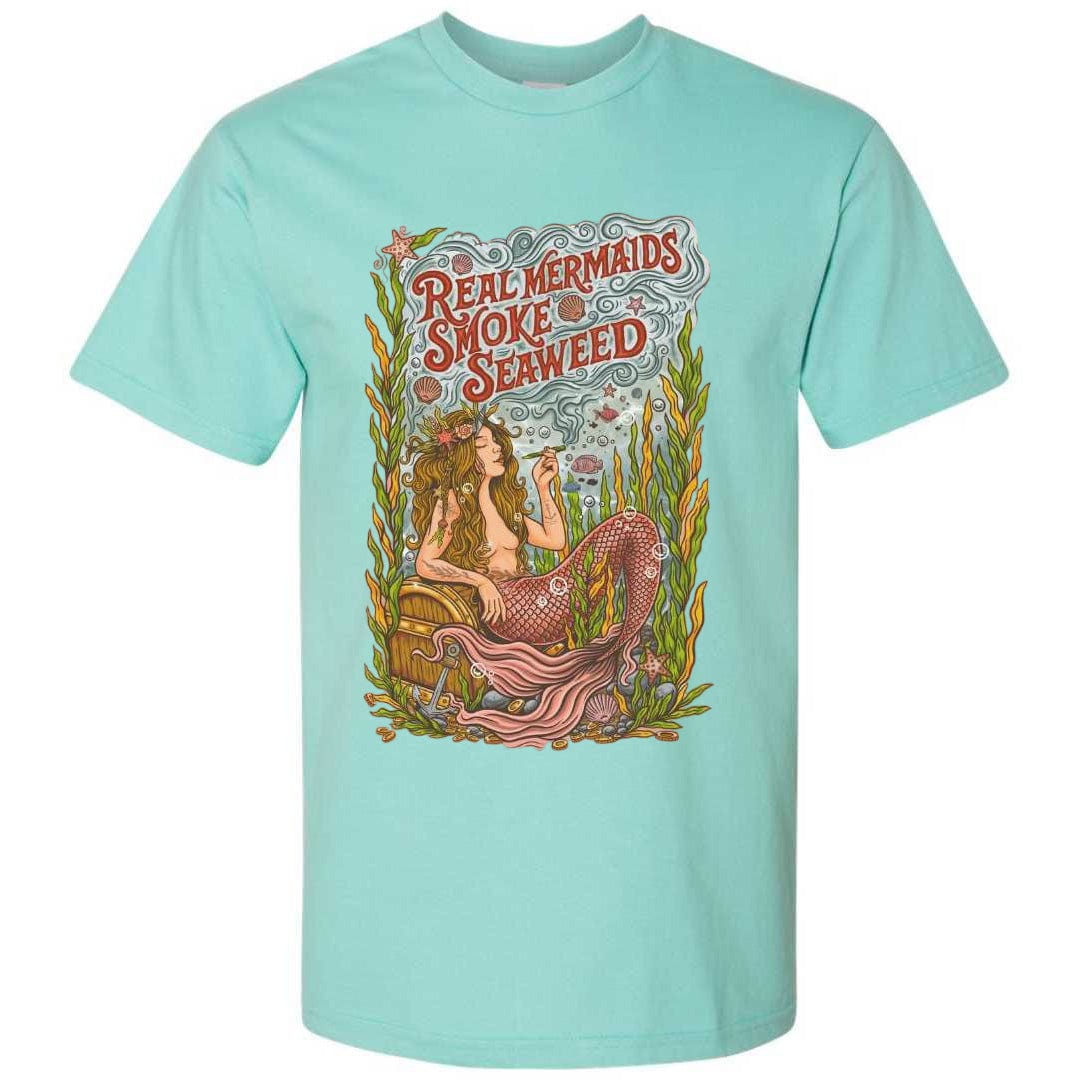 Mountains &amp; Mermaids Seaweed Siren Short Sleeve T-Shirt (Chalky Mint) Small MM4582