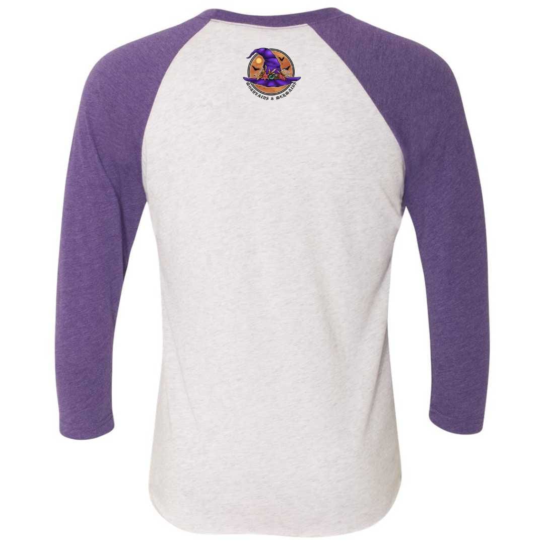 Mountains & Mermaids Siren Sisters Baseball T-Shirt (Purple)