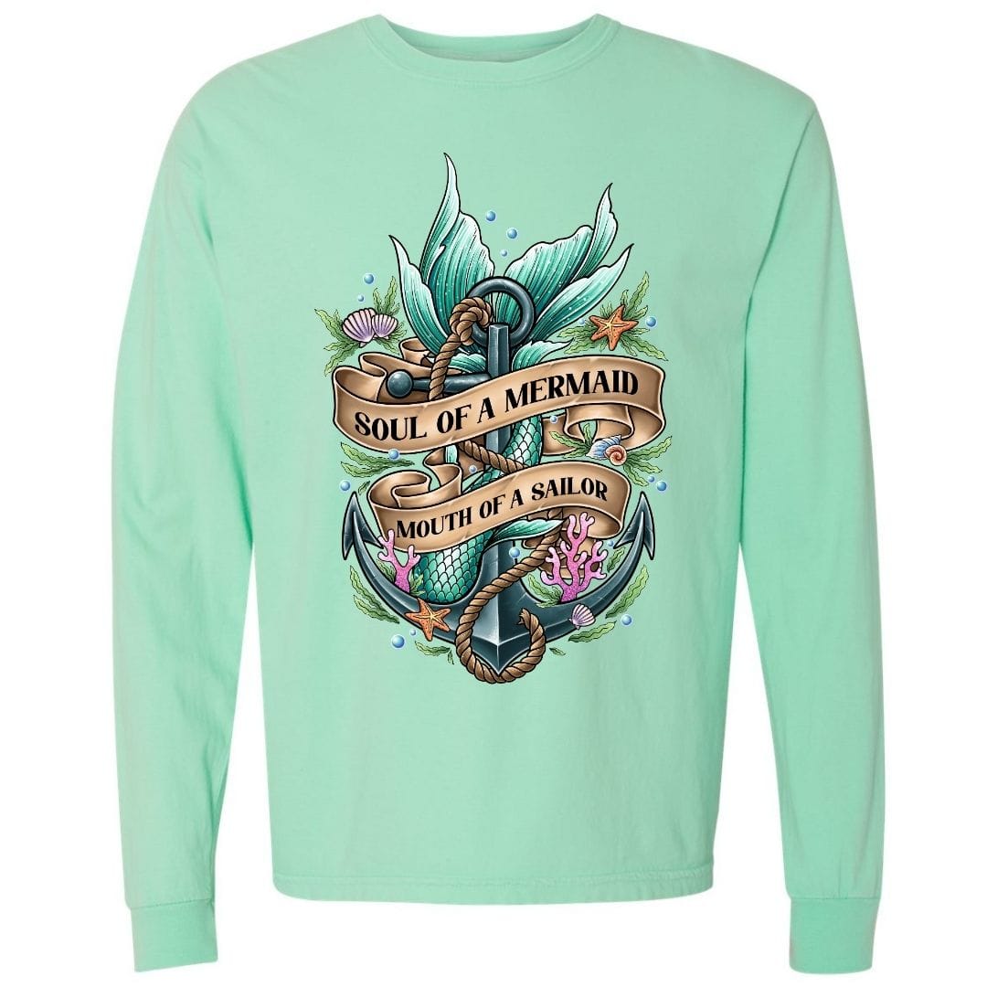 Mountains & Mermaids Soul Of A Mermaid Long Sleeve T-Shirt Small / Island Reef