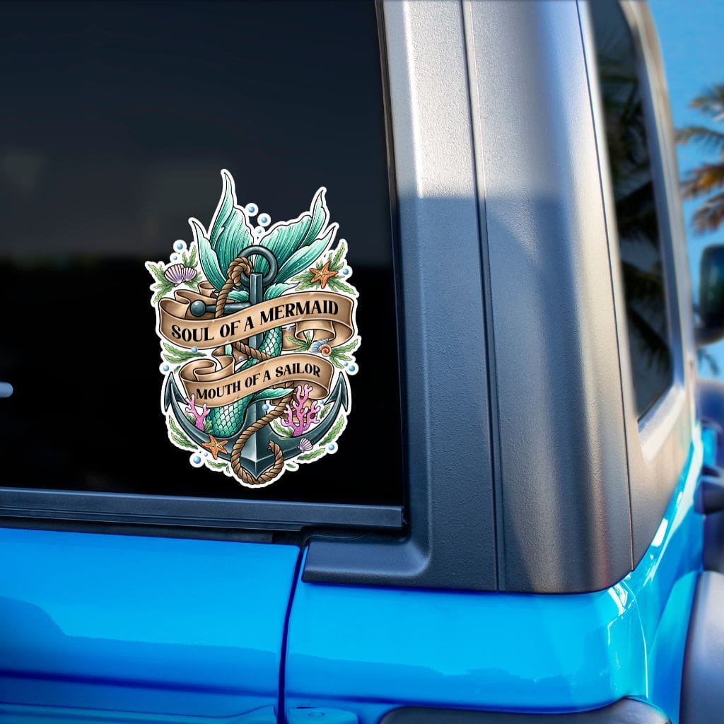 Mountains & Mermaids Soul of a Mermaid, Mouth of a Sailor Decal