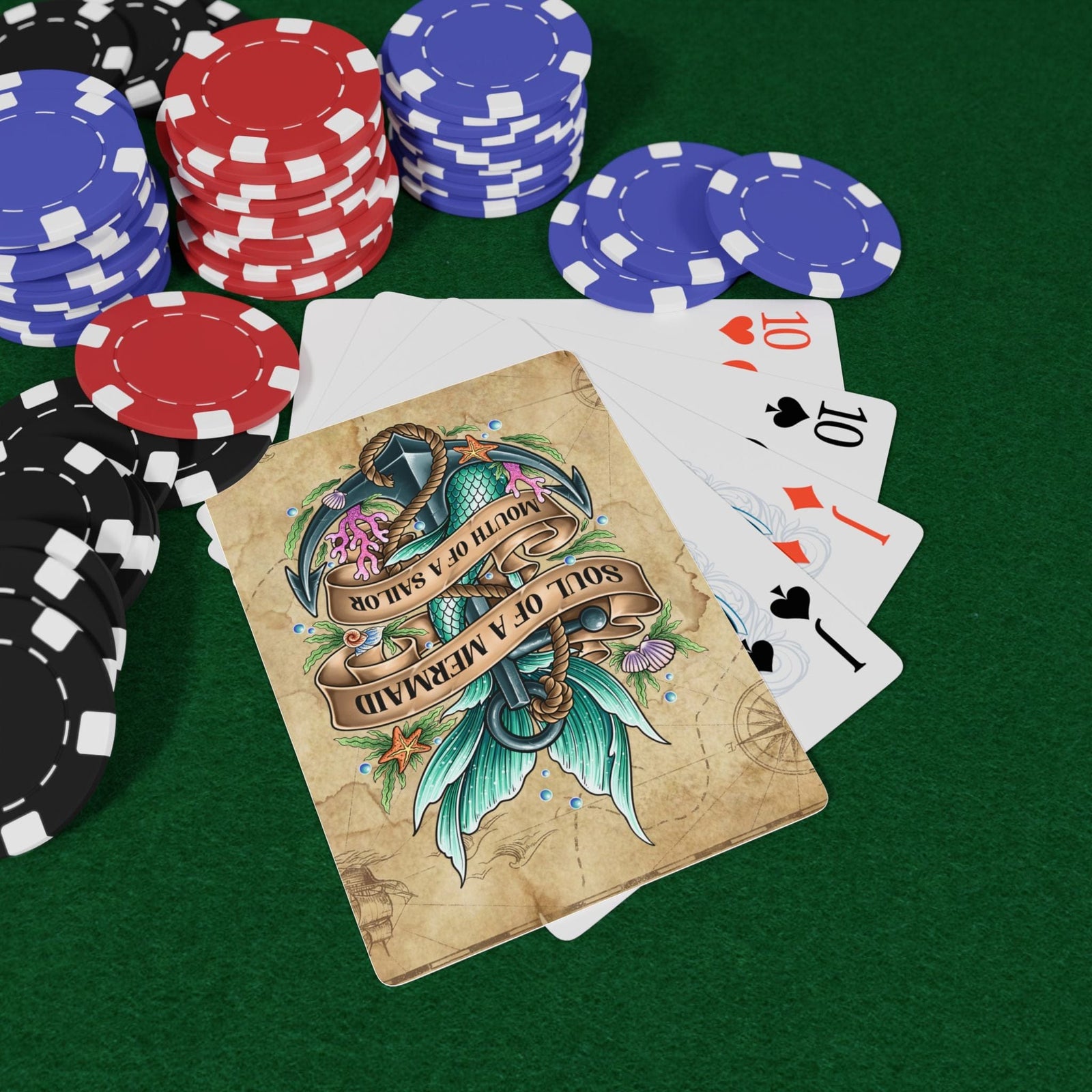 Mountains & Mermaids Soul of a Mermaid, Mouth of a Sailor Playing Cards 2.5" x 3.5" 29925401167391543680