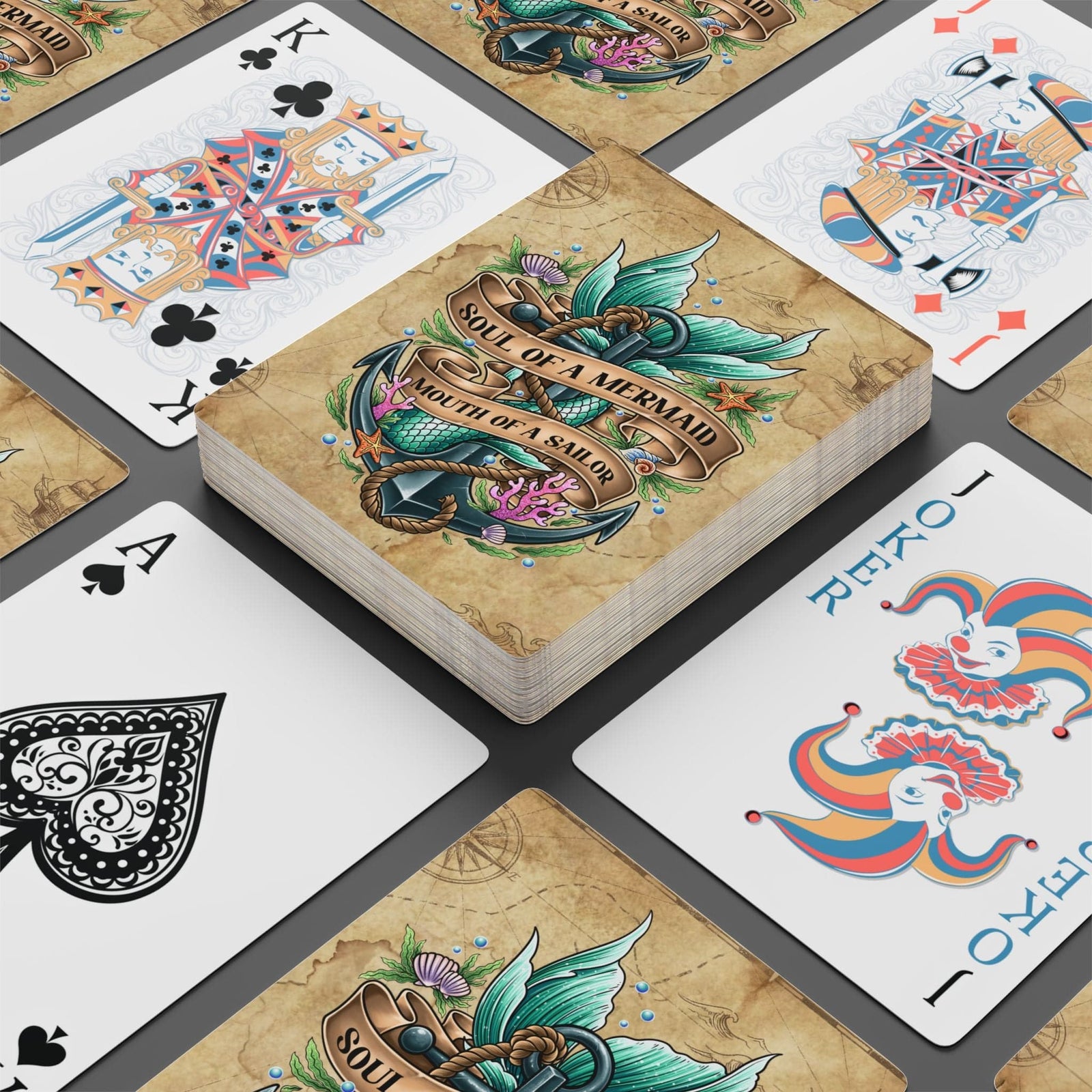 Mountains & Mermaids Soul of a Mermaid, Mouth of a Sailor Playing Cards 2.5" x 3.5" 29925401167391543680