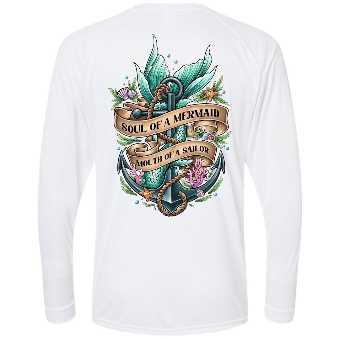 Mountains & Mermaids Soul Of A Mermaid Performance Sun Shirt Small / White