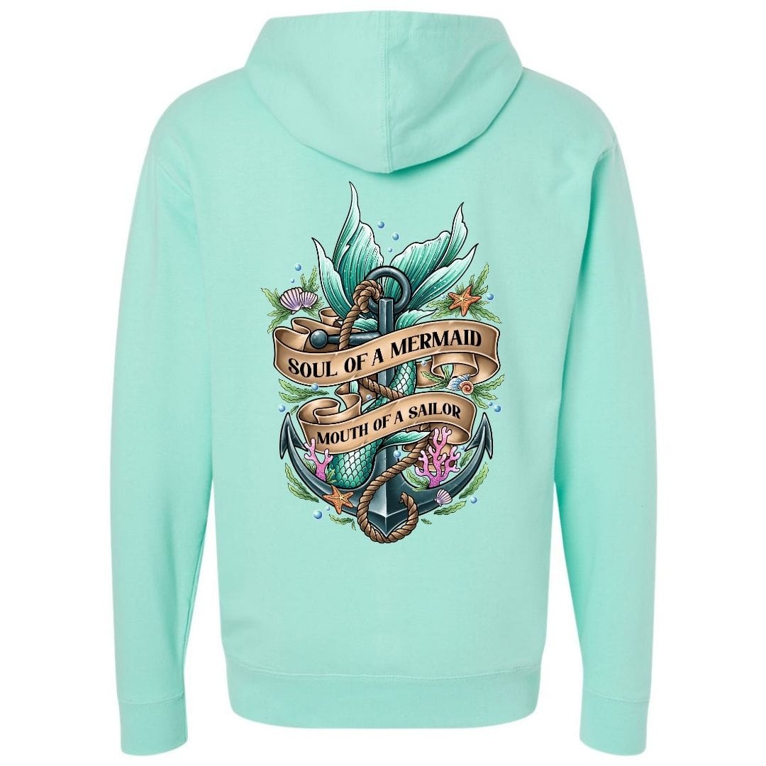 Mountains & Mermaids Soul Of A Mermaid Pullover Hoodie Small / Chalky Mint