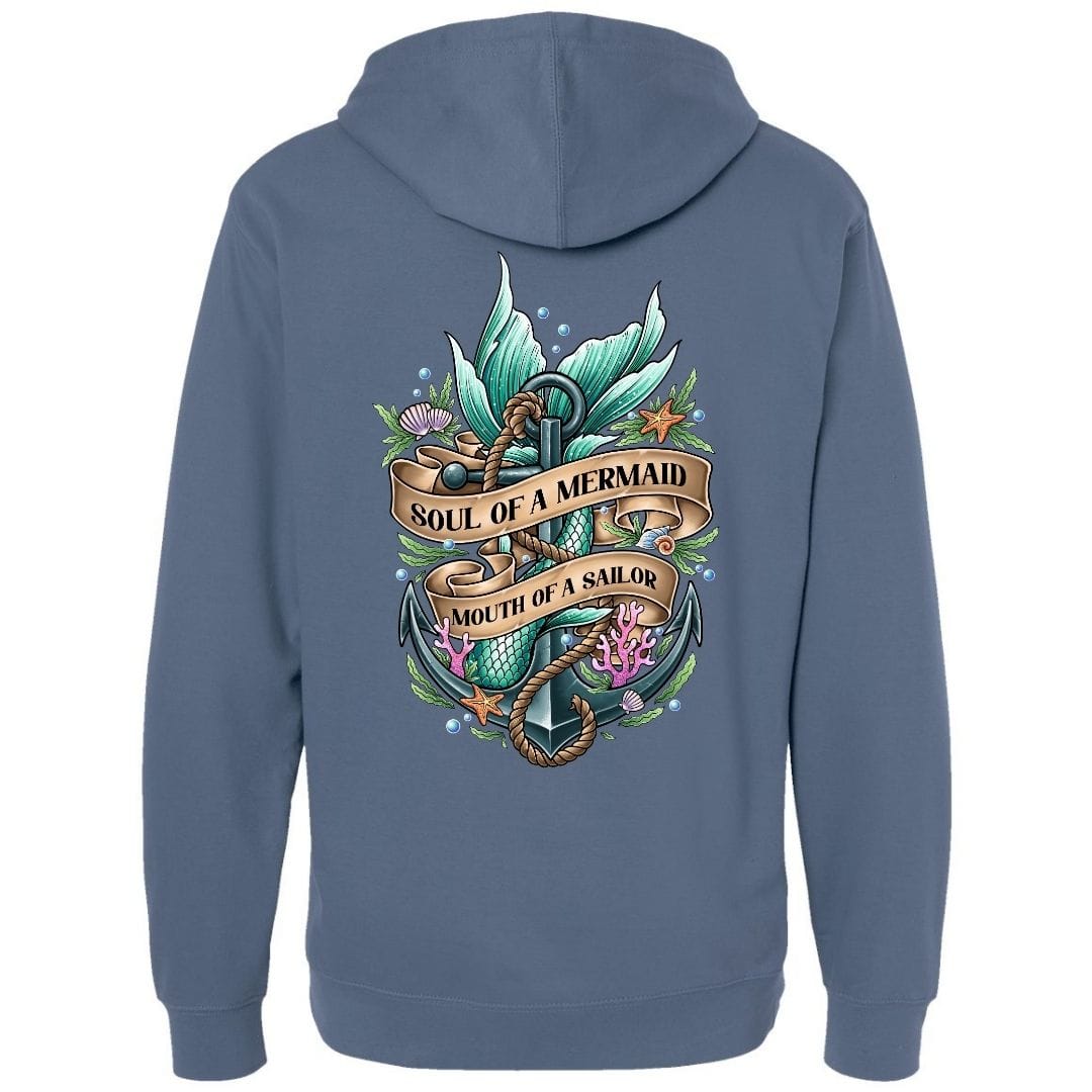 Mountains &amp; Mermaids Soul Of A Mermaid Pullover Hoodie Small / Storm