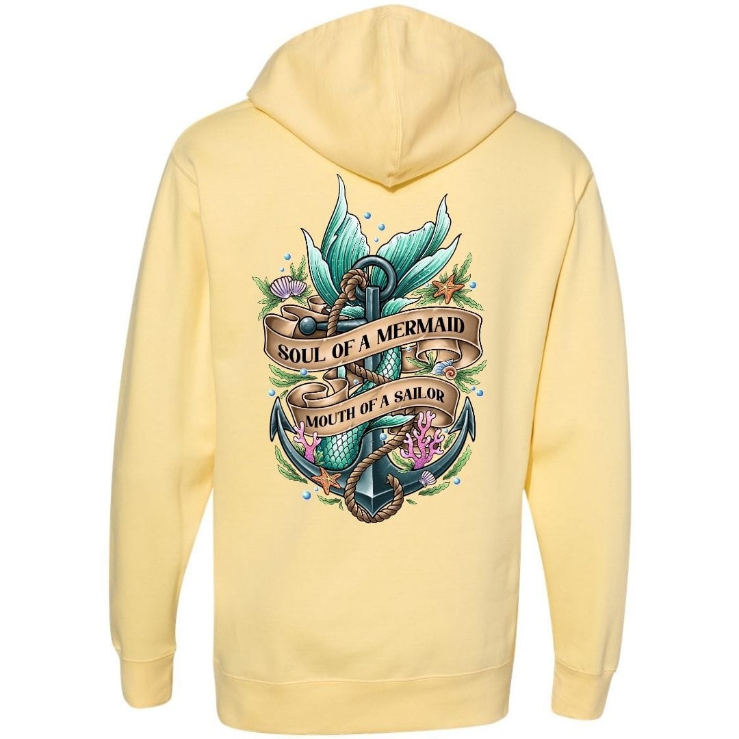 Mountains & Mermaids Soul Of A Mermaid Pullover Hoodie Small / Sunshine
